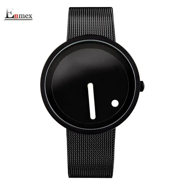 2017gift Enmex cool colour Minimalist style wristwatch creative design Dot and Line simple stylish with  quartz  fashion watch