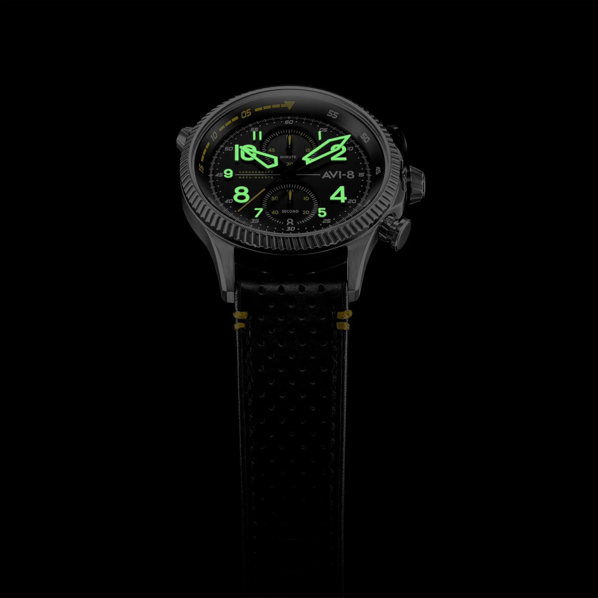 AVI-8 Men's Black Hawker Hunter Chronograph Watch AV-4080-01