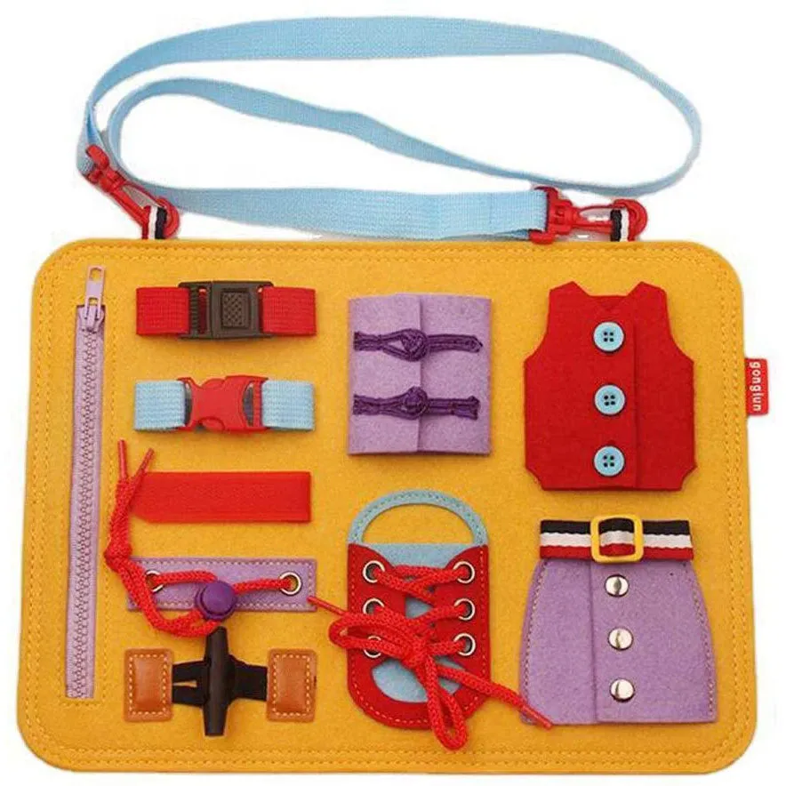 Baby learning dressing buckle zipper learning board