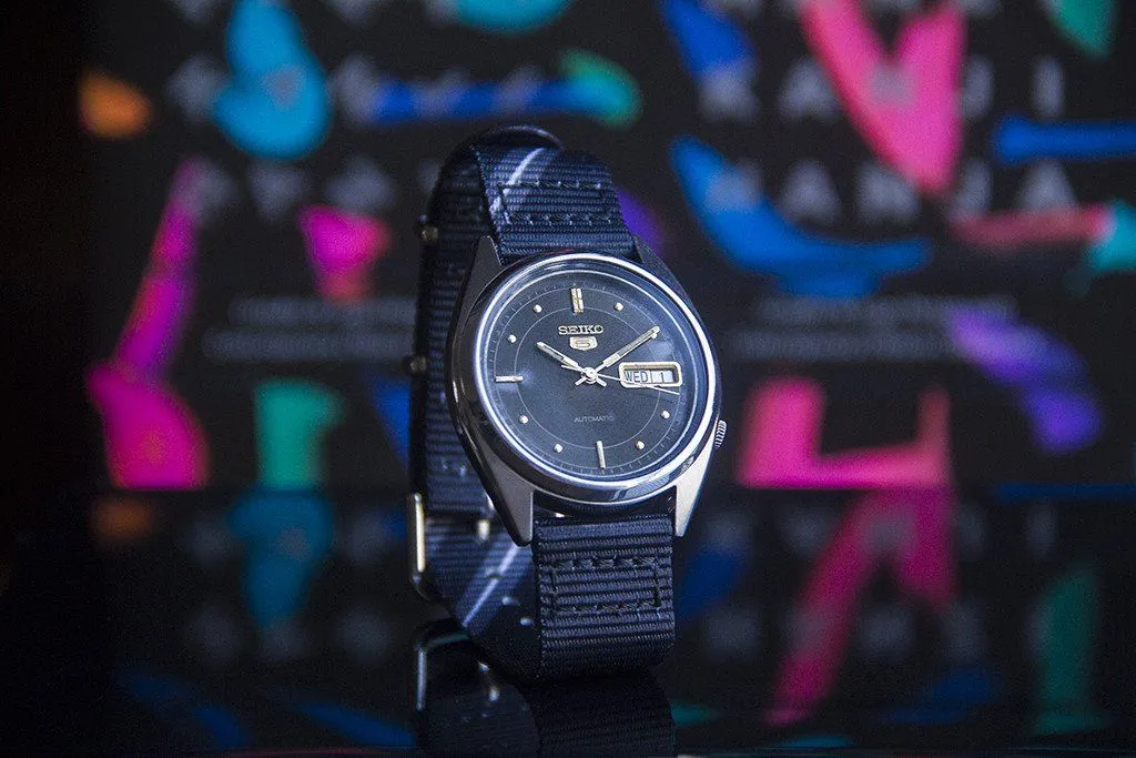 Black Razor 2 Piece Graphic Watch Strap