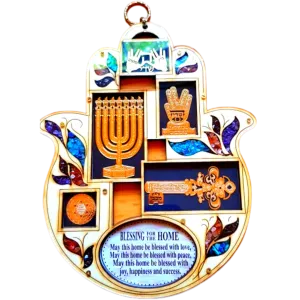 Bluenoemi Menorah Hamsa Jewish Gifts Hand Home Blessing Israeli Gifts