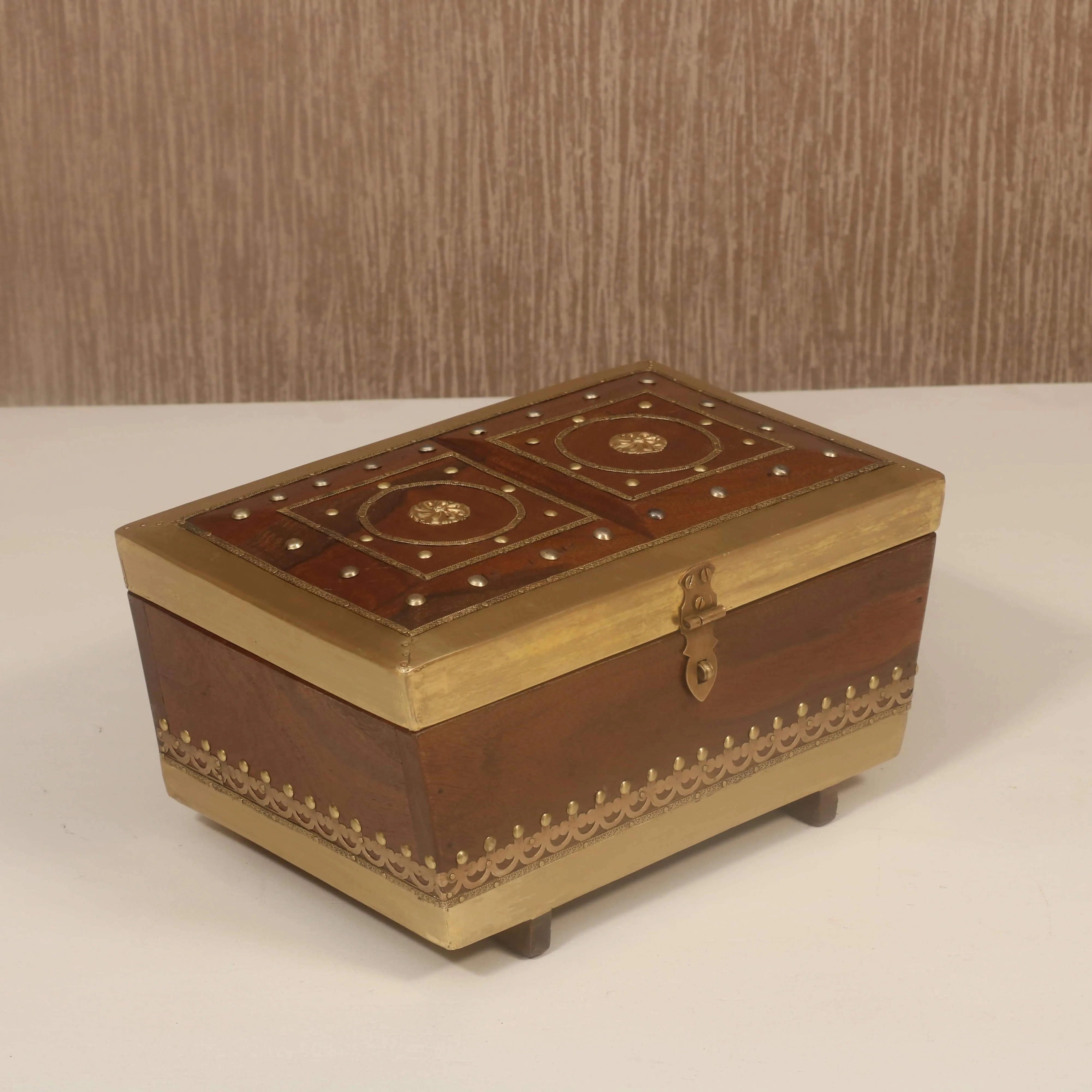 Brass Fitted Wooden Box