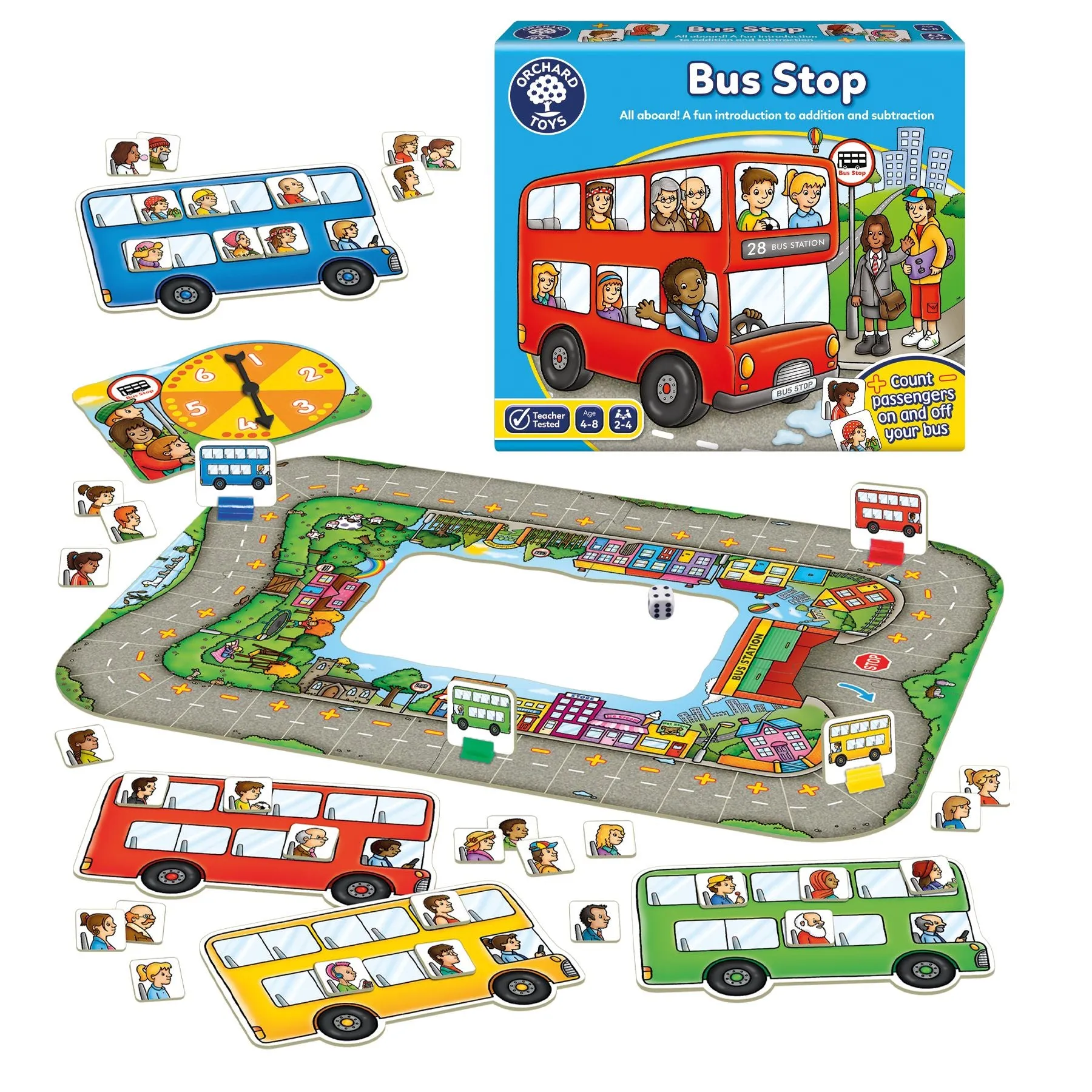 Bus Stop  Numeracy Game by Orchard Toys