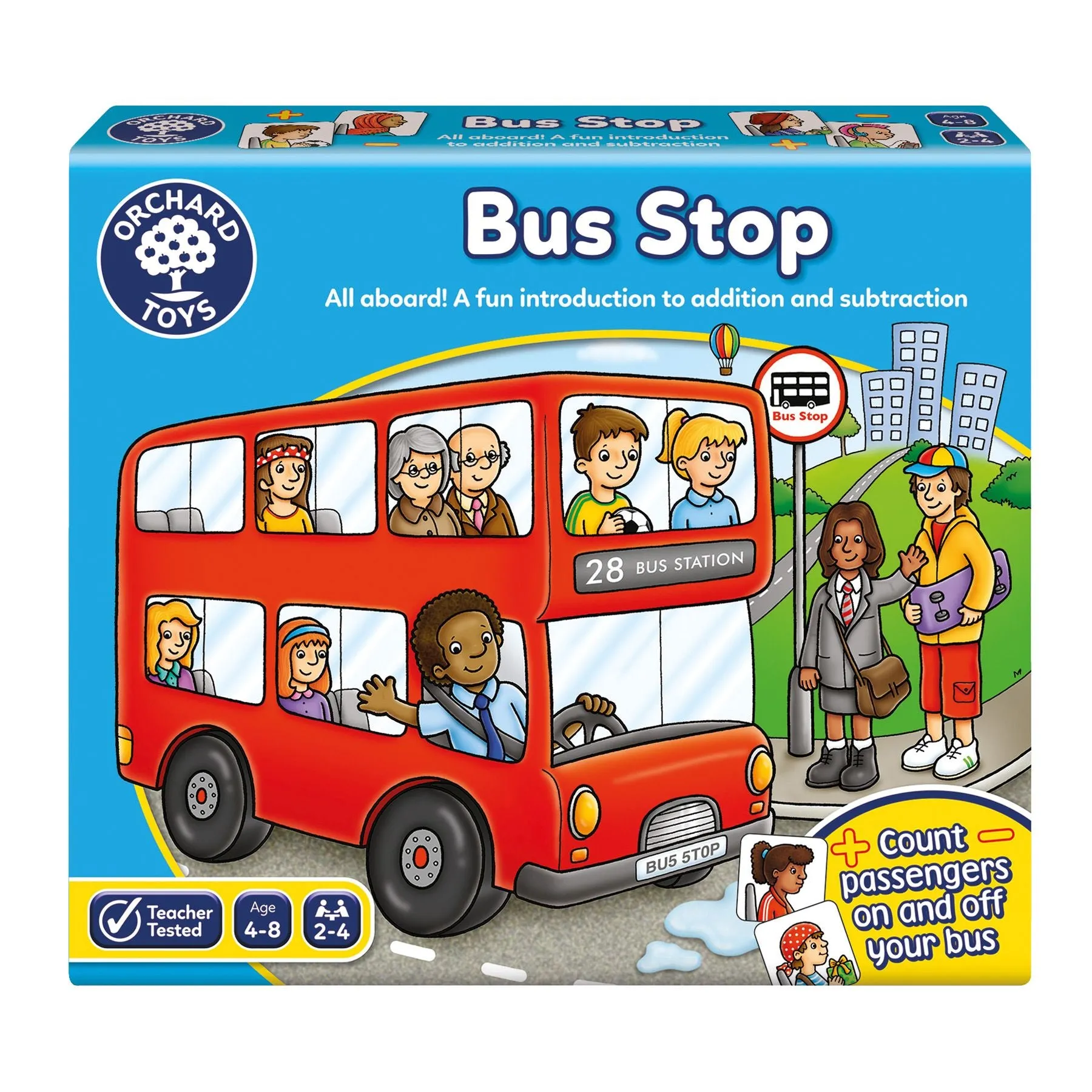 Bus Stop  Numeracy Game by Orchard Toys