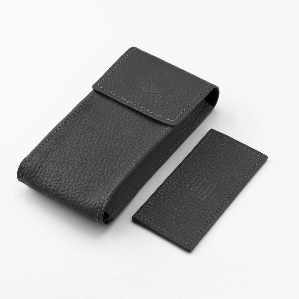 Charcoal Leather Watch Pouch