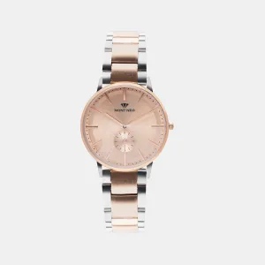 Charming Rose Gold Analog Women Stainless Steel Watch 7009E-M1307