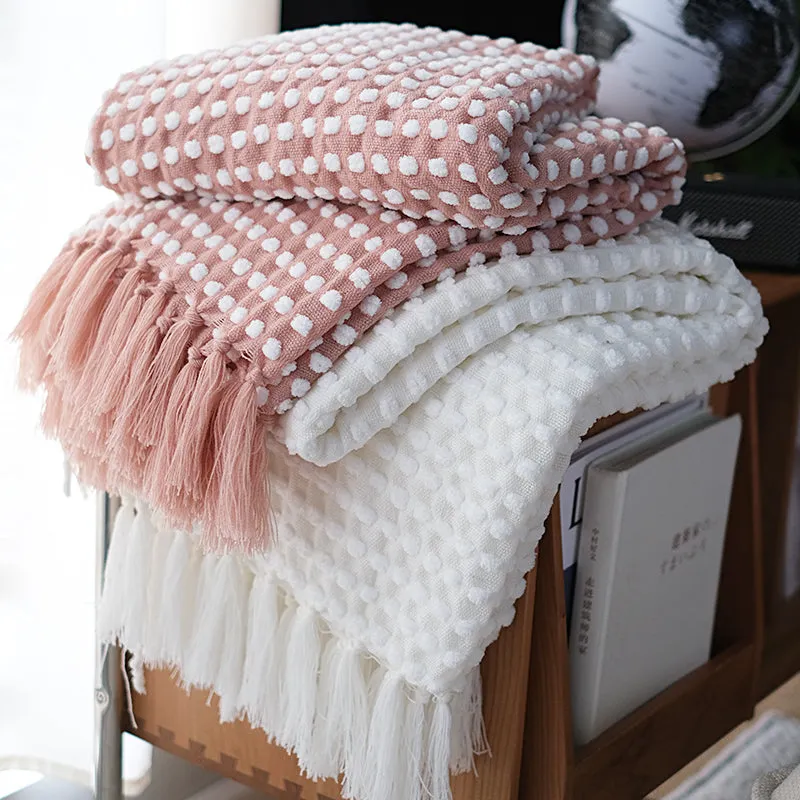 Chenille Throws With Fringes