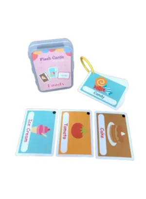 Children Learning Cards: Educational Flashcards for kids, Food