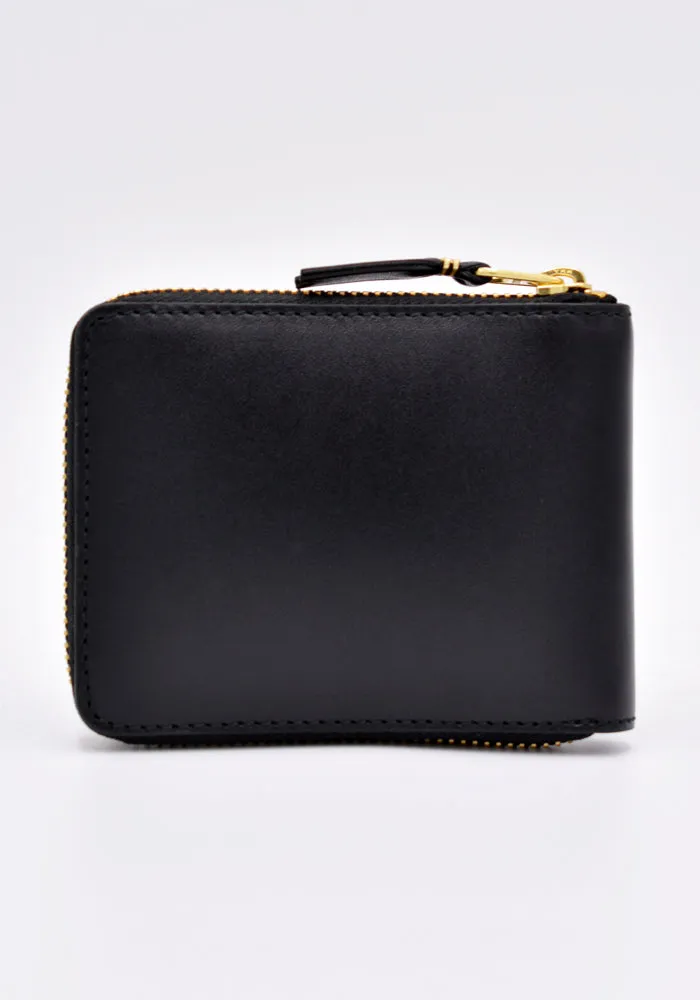 COMME DES GARCONS SA7100 CLASSIC ZIP WALLET BLACK