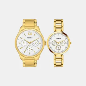 Couple Silver Analog Stainless Steel Watch TW00PR277