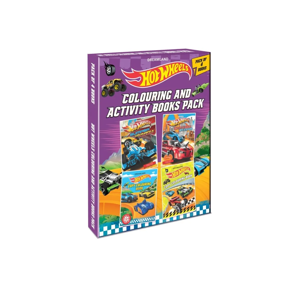 Dreamland Publications Hot Wheels Colouring And Activity Boos Pack ( A Pack of 4)