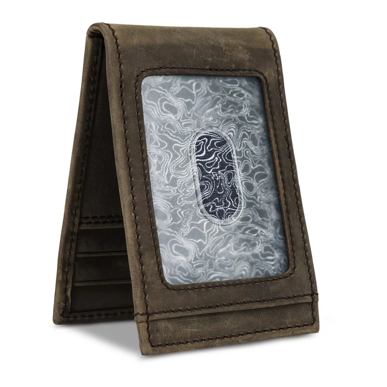 Eddie Bauer Men's Wallet with Money Clip, Double Embossed