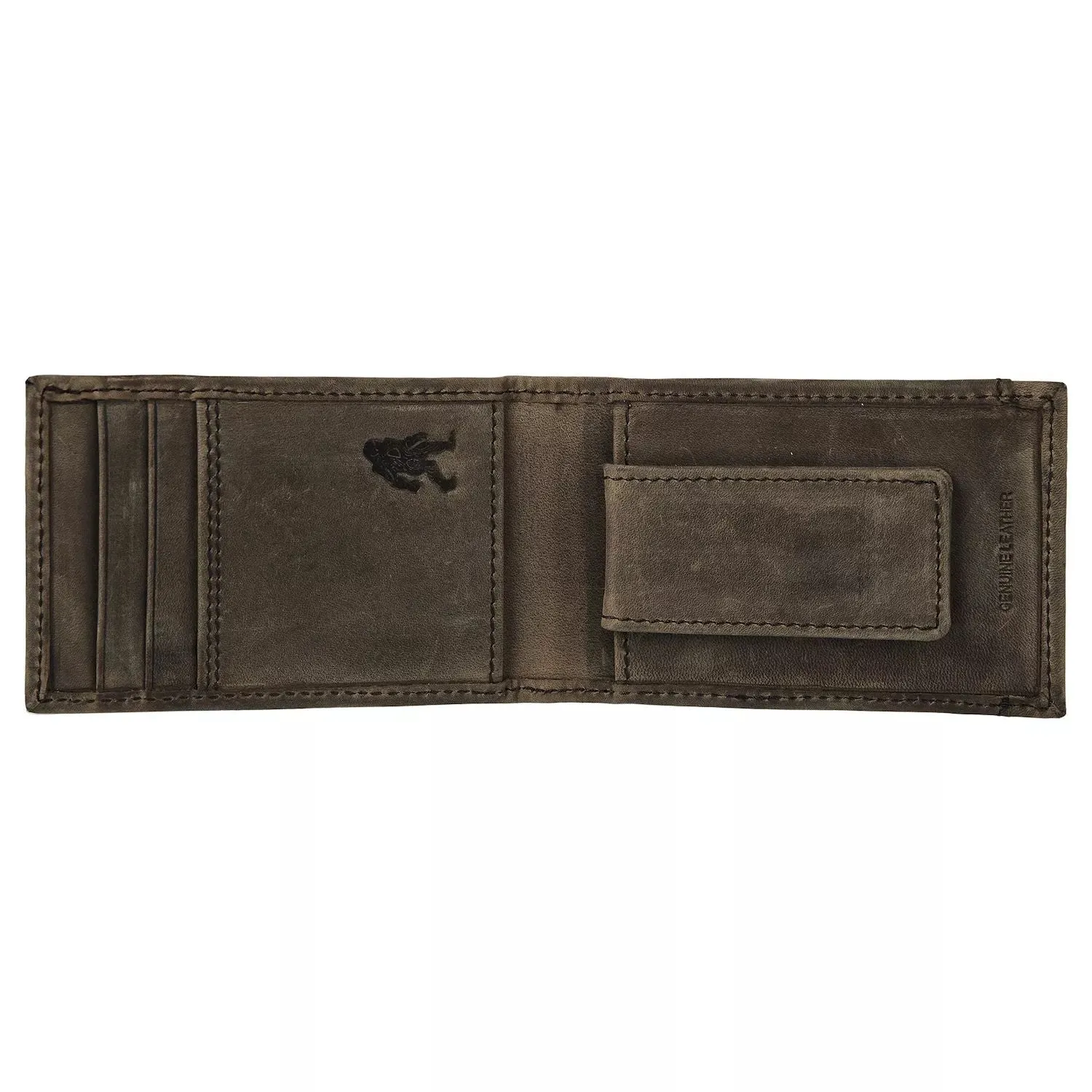 Eddie Bauer Men's Wallet with Money Clip, Double Embossed