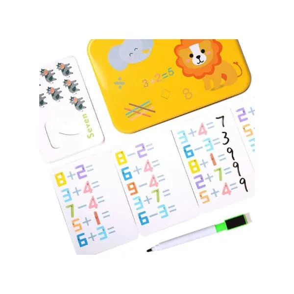 Educational Toys Reusable Math Learning Puzzle Cards for kids