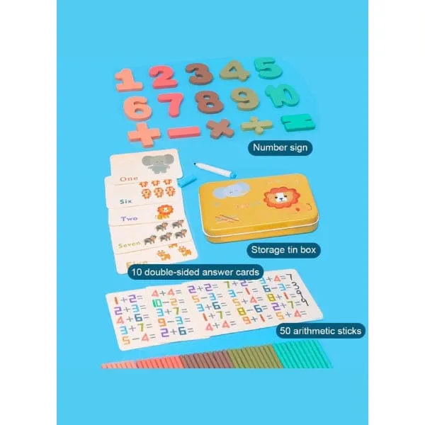 Educational Toys Reusable Math Learning Puzzle Cards for kids