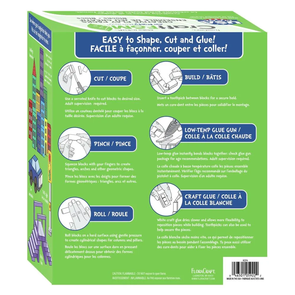 FloraCraft CraftFoM Play Pack 4oz (113g) - Blocks, White*