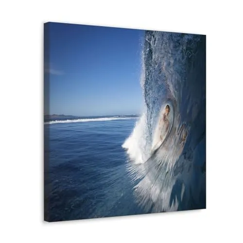 GADGETS WRAP Canvas Gallery Wrap Framed for Home Office Studio Living Room Decoration (10x10inch) - The Big Wave