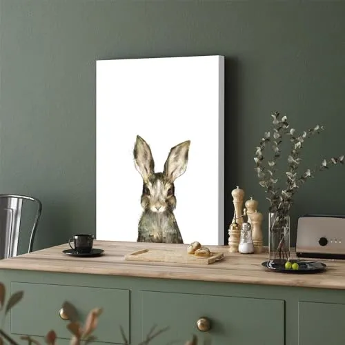 GADGETS WRAP Canvas Gallery Wrap Framed for Home Office Studio Living Room Decoration (11x17inch) - Little Rabbit (2)