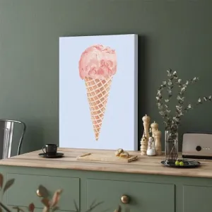 GADGETS WRAP Canvas Gallery Wrap Framed for Home Office Studio Living Room Decoration (11x17inch) - Summer Lovin' Ice Cream III