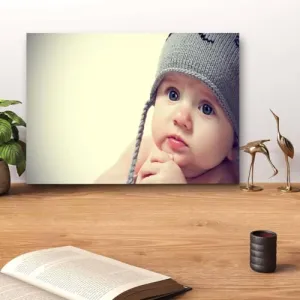 GADGETS WRAP Canvas Gallery Wrap Framed for Home Office Studio Living Room Decoration (14x11inch) - Cute Face