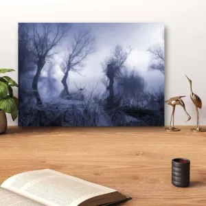 GADGETS WRAP Canvas Gallery Wrap Framed for Home Office Studio Living Room Decoration (14x11inch) - Dark Dead Tree (2)