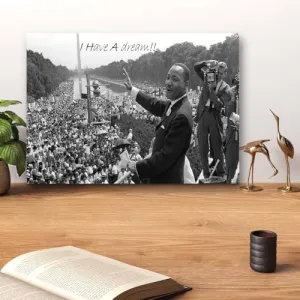 GADGETS WRAP Canvas Gallery Wrap Framed for Home Office Studio Living Room Decoration (14x11inch) - I Have A Dream - Martin Luther King Jr.