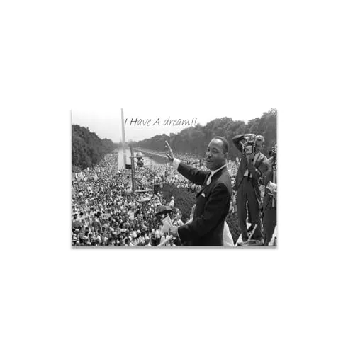 GADGETS WRAP Canvas Gallery Wrap Framed for Home Office Studio Living Room Decoration (14x11inch) - I Have A Dream - Martin Luther King Jr.