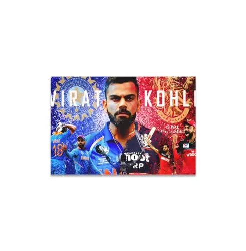 GADGETS WRAP Canvas Gallery Wrap Framed for Home Office Studio Living Room Decoration (14x11inch) - Run Machin Virat Kohi Poster