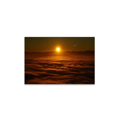 GADGETS WRAP Canvas Gallery Wrap Framed for Home Office Studio Living Room Decoration (14x11inch) - Sunrise Sea Of Fog