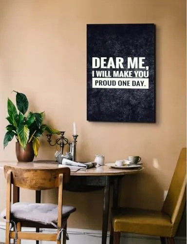 GADGETS WRAP Canvas Gallery Wrap Framed for Home Office Studio Living Room Decoration (14x22inch) - Motivation