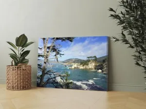 GADGETS WRAP Canvas Gallery Wrap Framed for Home Office Studio Living Room Decoration (17x11inch) - Bluefish Cove Point Lobos Print