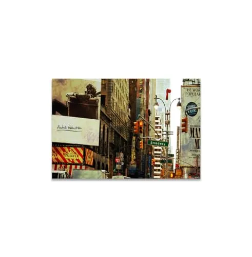 GADGETS WRAP Canvas Gallery Wrap Framed for Home Office Studio Living Room Decoration (17x11inch) - New York By Day