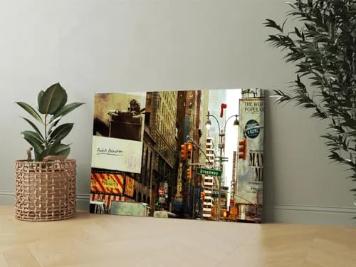 GADGETS WRAP Canvas Gallery Wrap Framed for Home Office Studio Living Room Decoration (17x11inch) - New York By Day