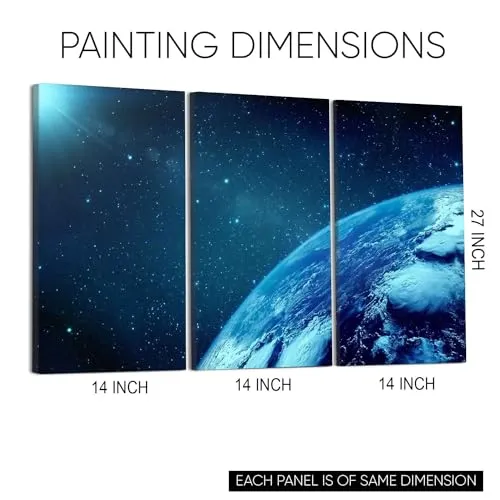 GADGETS WRAP Canvas Gallery Wrap Framed for Home Office Studio Living Room Decoration (3Part, 14x27inch Each) - Never Alone