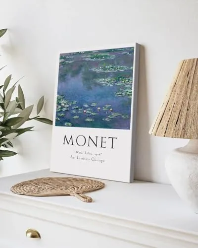 GADGETS WRAP Canvas Gallery Wrap Framed for Home Office Studio Living Room Decoration (9x11inch) - Monet Water Lilies Poster