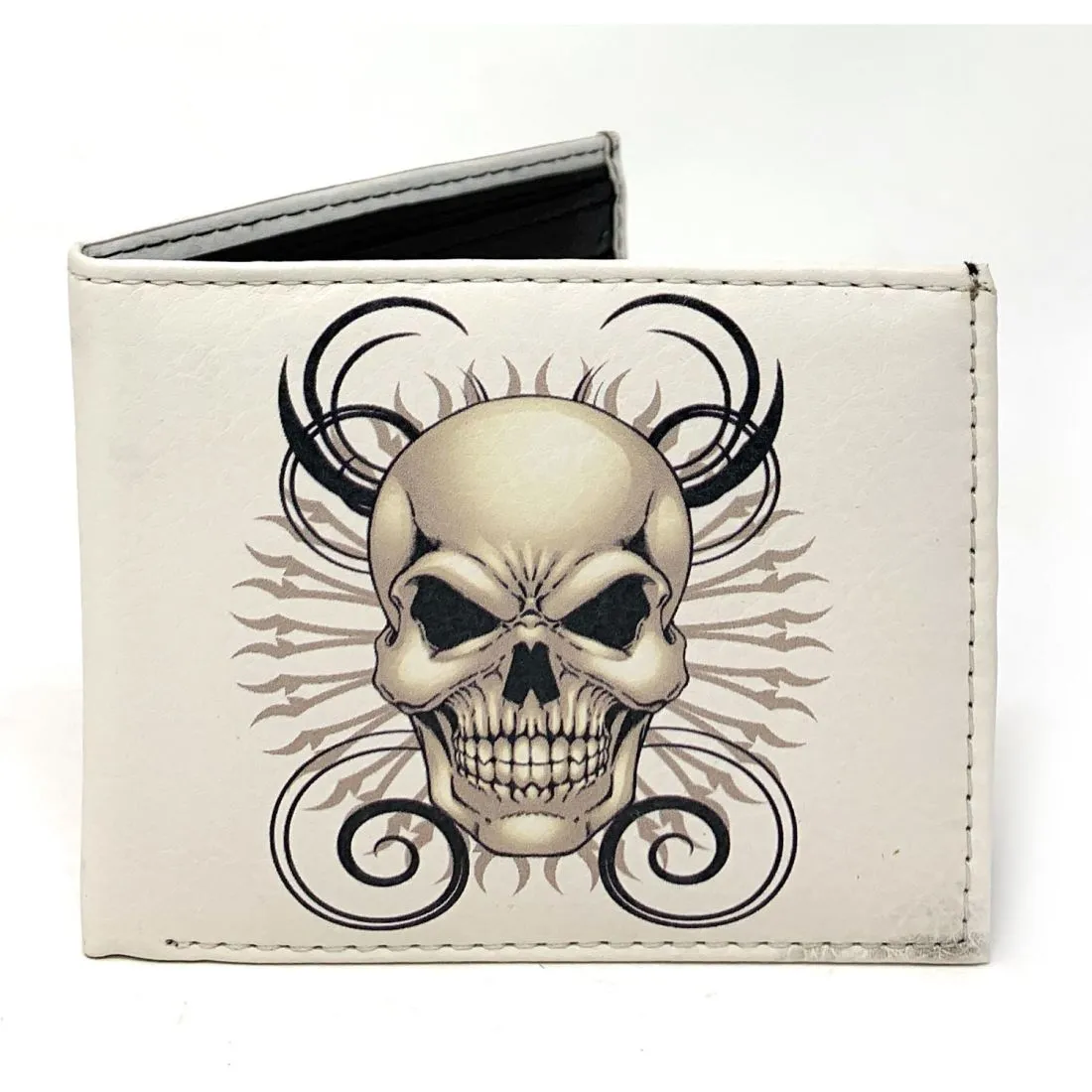 Gothic Skull Grim Reaper Bifold Wallets In Gift Box Mens Womens