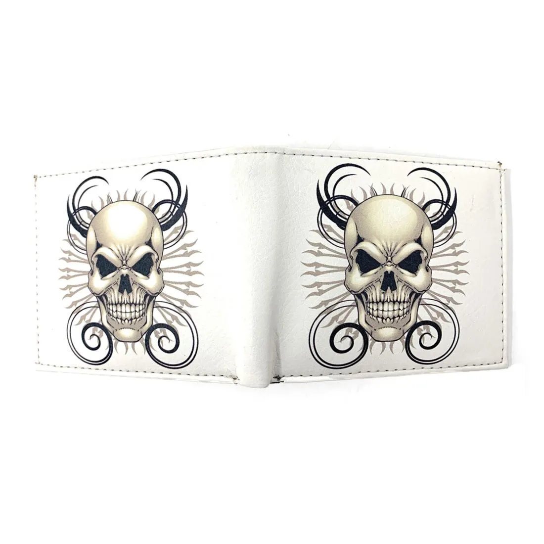 Gothic Skull Grim Reaper Bifold Wallets In Gift Box Mens Womens