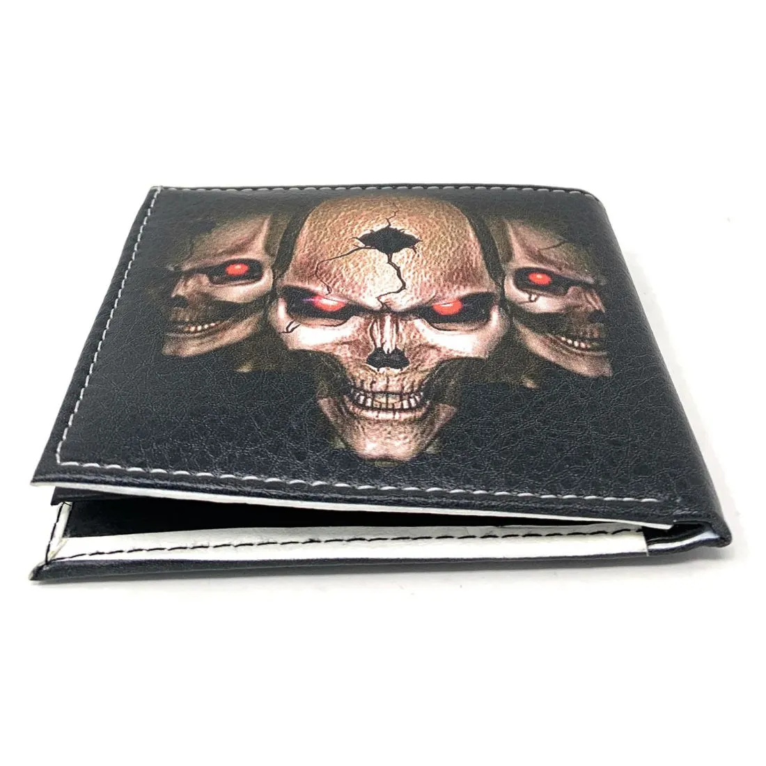 Gothic Skull Grim Reaper Bifold Wallets In Gift Box Mens Womens