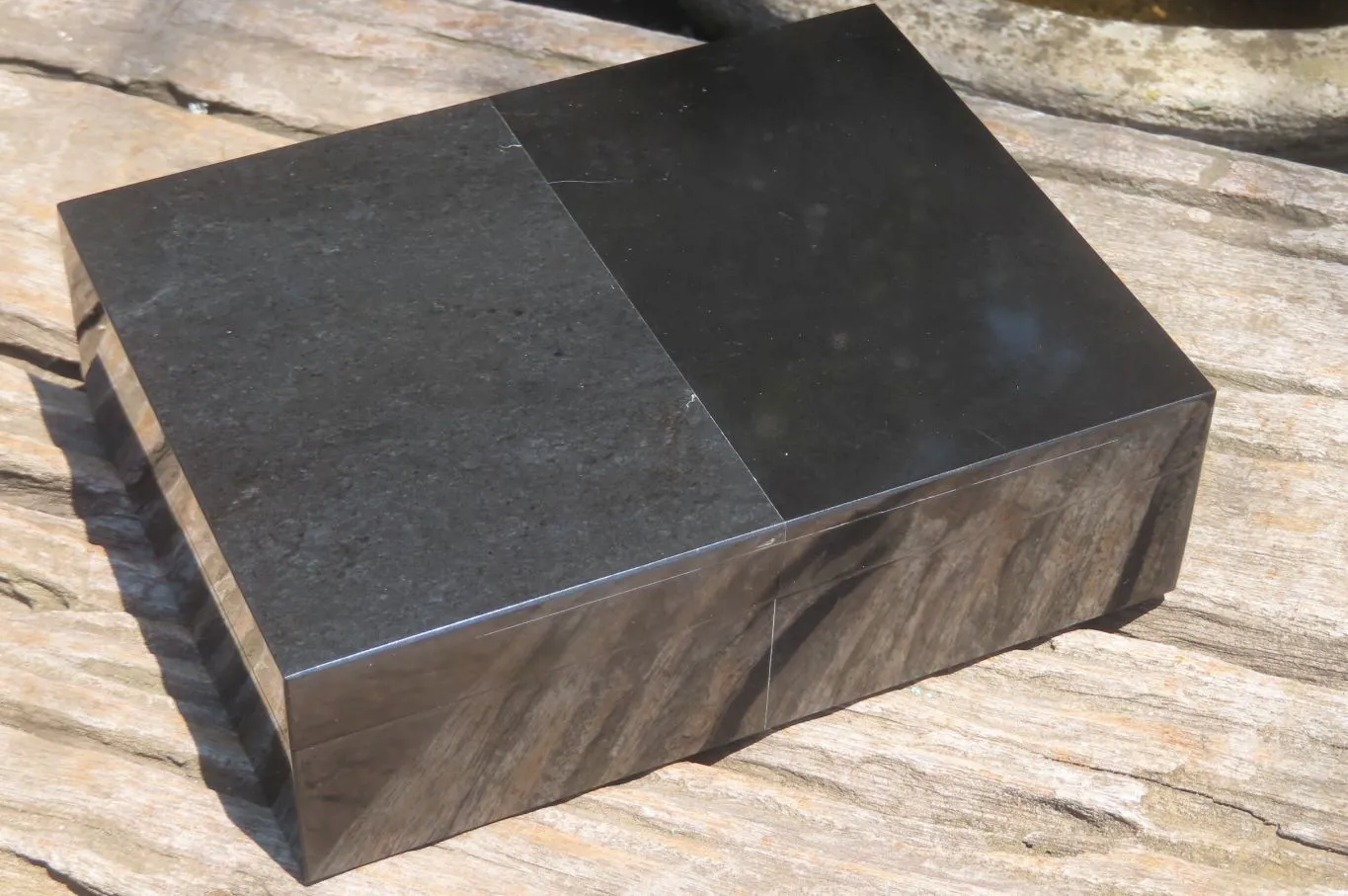 Hand Made Jet Lignite Jewellery Box x 1 From Swaziland