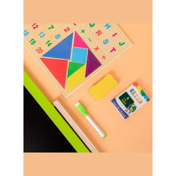 High Quality Educational Toys Kids Magnetic Drawing Wooden Double Side Blackboard For Children Drawing