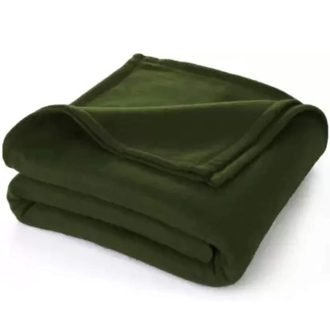 Home Stylish Soft Warm Fleece Blanket Throw Microfiber Plush Blanket for Bed, Camping, Traveling (60x90 Inches Green)