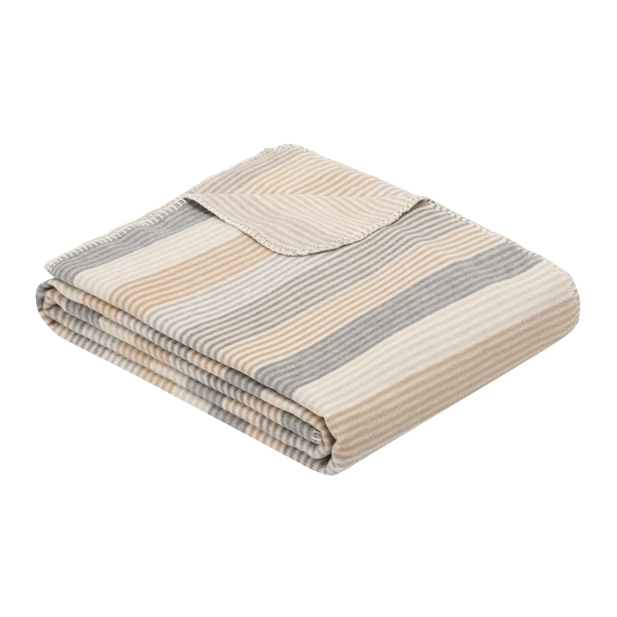 Ibena Almada Luxury Blanket - Beige/Grey