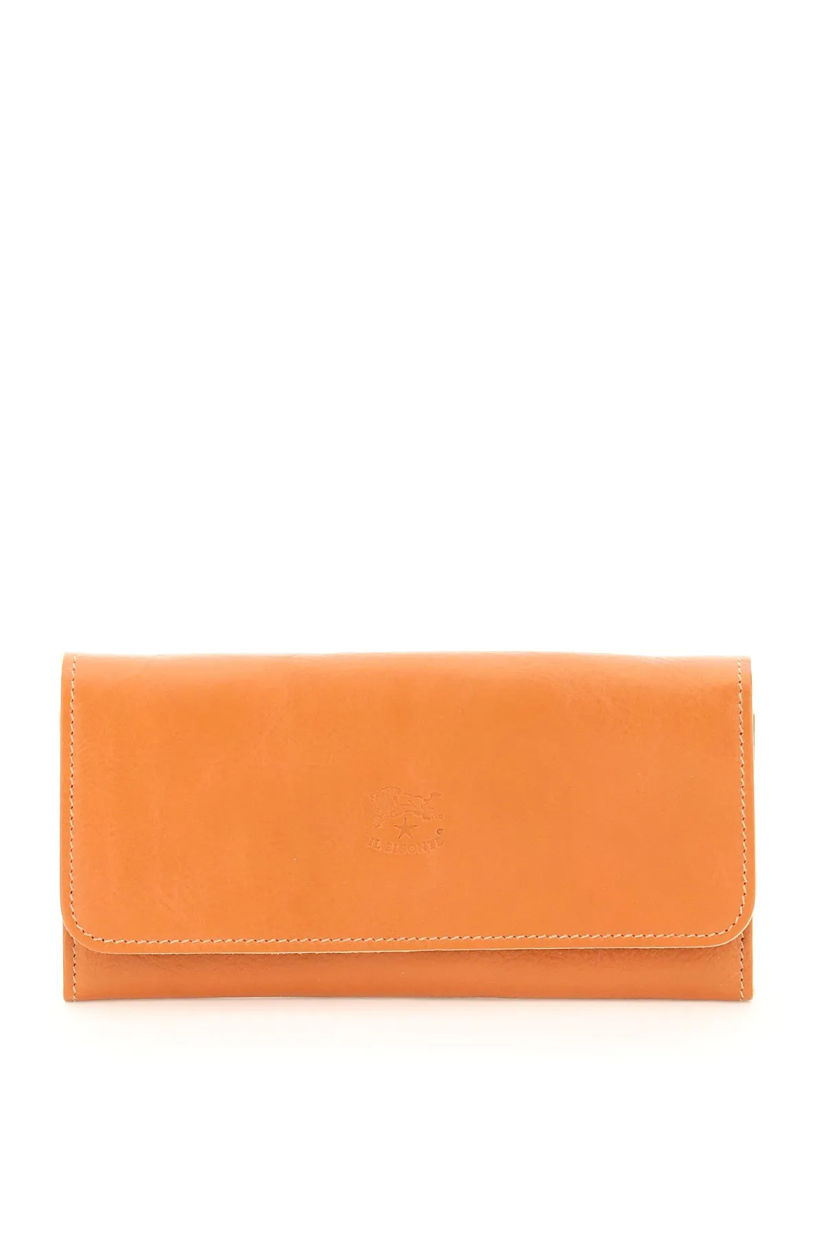 Il bisonte double cowhide leather long wallet