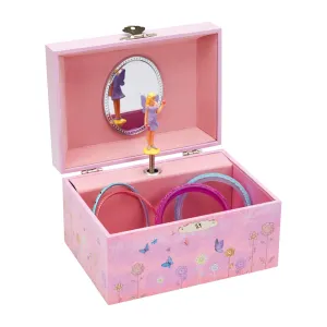 Jewelkeeper Girl's Musical Jewelry Storage Box with Twirling Fairy, Flower Design, Dance