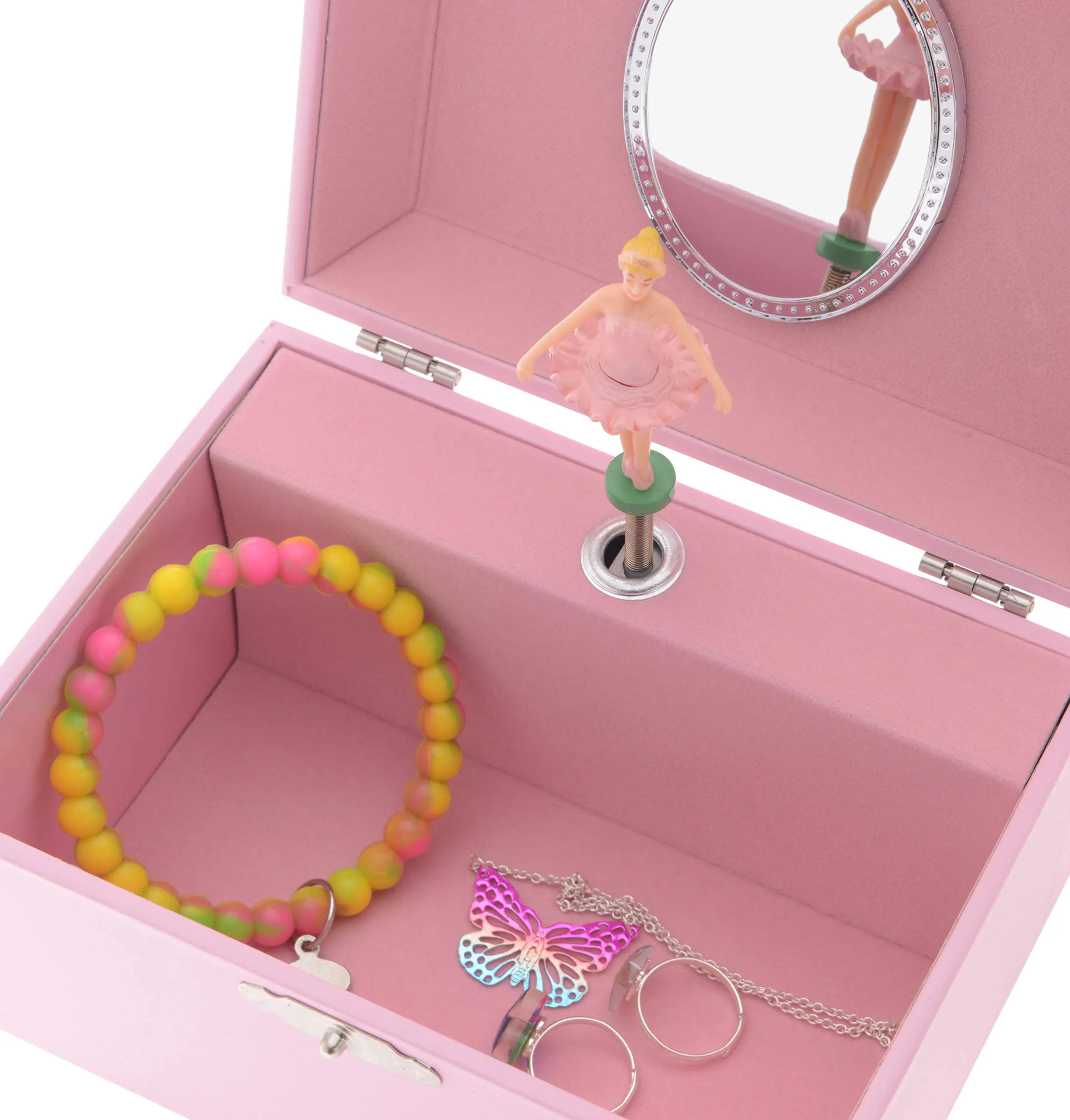 Jewelkeeper Personalize-Your-Own Pink Girl's Musical Ballerina Jewelry Box, You are My