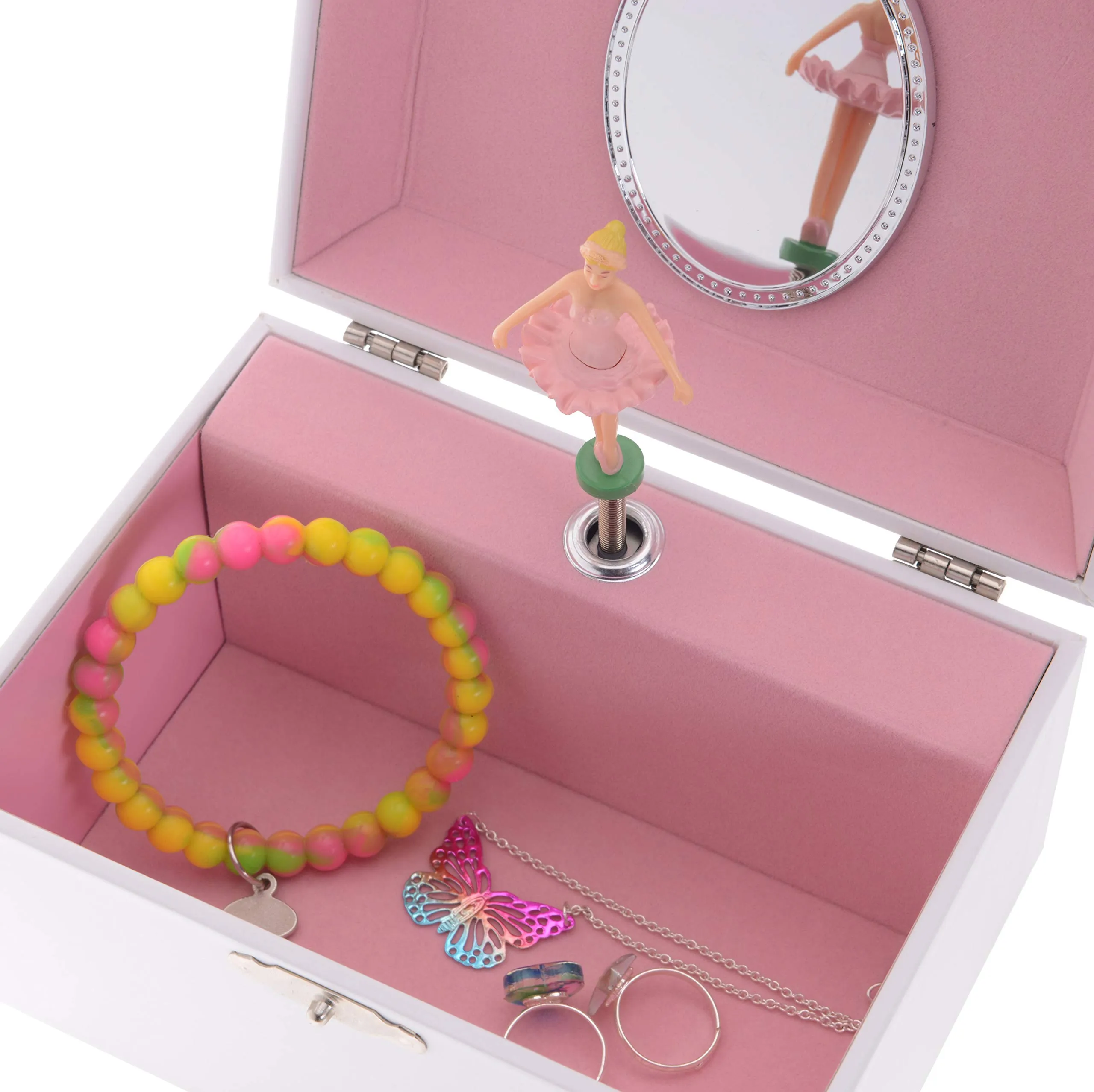 Jewelkeeper Personalize-Your-Own White Musical Ballerina Jewelry Box, You are My Sunshine