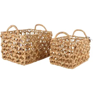 Large Rectangular Hyacinth Storage Basket