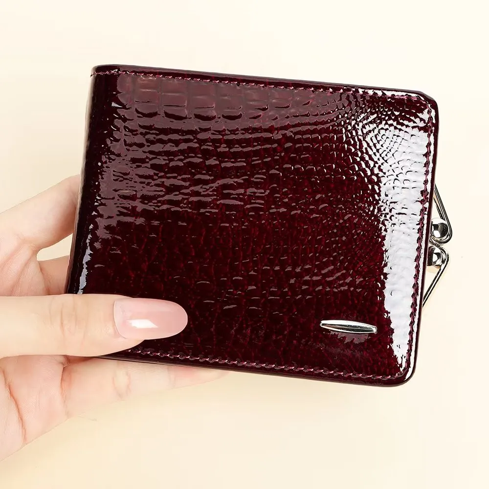 Luxury CrocLeather Short Zipper Wallets