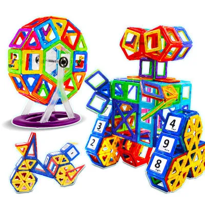 Magnetic piece building block set