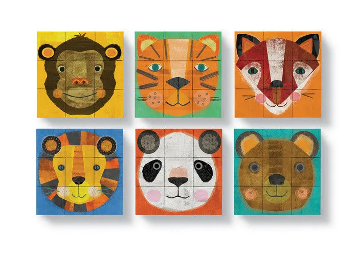 Make-A-Face Animal Puzzle Blocks